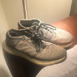 Adidas BOOST men’s size 7 or women’s 8.5 army green orange accents